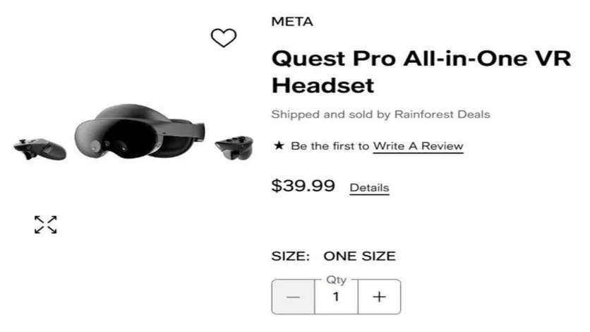 Meta Quest Pro for $39.99 on Macy’s